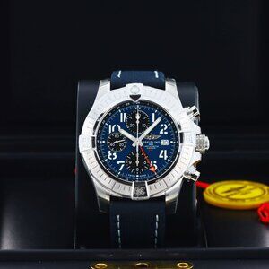 Breitling Avenger Chronograph GMT 45mm, Blue Dial - Stainless Steel on Strap